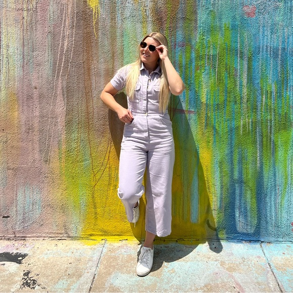 Harper Sage Utility Jumpsuit (cropped) - Picture 3 of 6